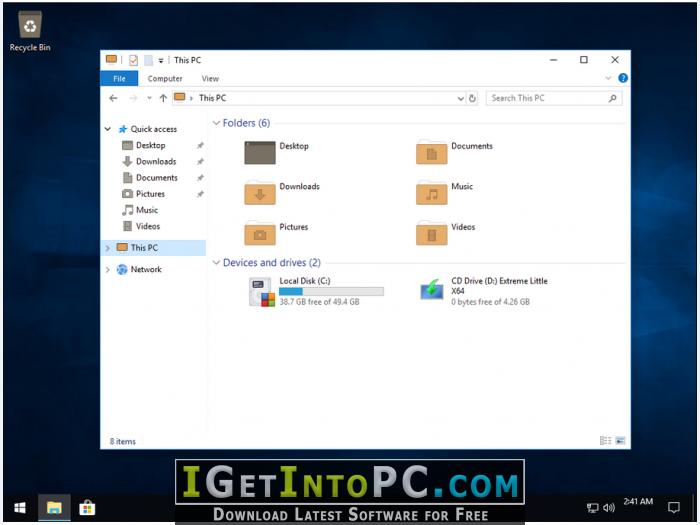 Windows 10 PRO RS4 x64 Lite Edition Free Download