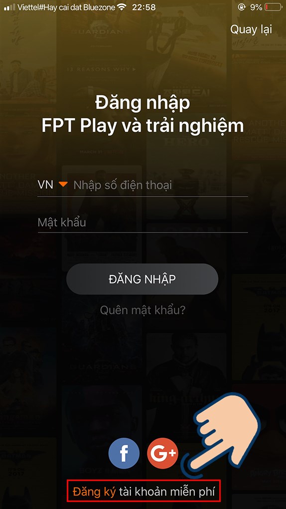 Cách đăng ký tài khoản FPT Play trên máy tính, PC, điện thoại nhanh chóng