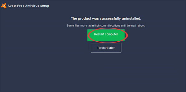 Cách gỡ bỏ phần mềm Avast Free Antivirus trên win 10