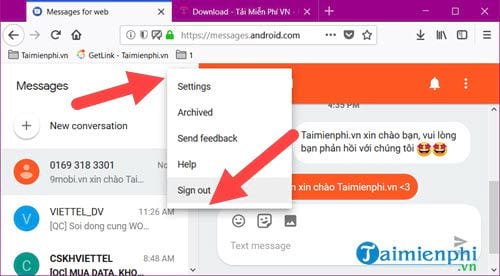 [TaiMienPhi.Vn] Cách gửi tin nhắn SMS trên máy tính như trên điện thoại