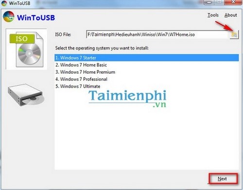 [TaiMienPhi.Vn] Cài hệ điều hành Windows XP/7 chạy trên USB với WinToUSB