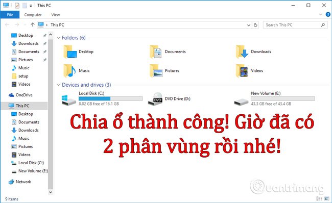 Cách chia ổ cứng trên Windows 10 cực dễ, ai cũng làm được