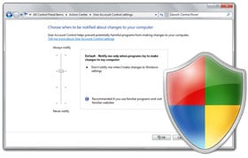 Vô hiệu hóa UAC trong Windows 7
