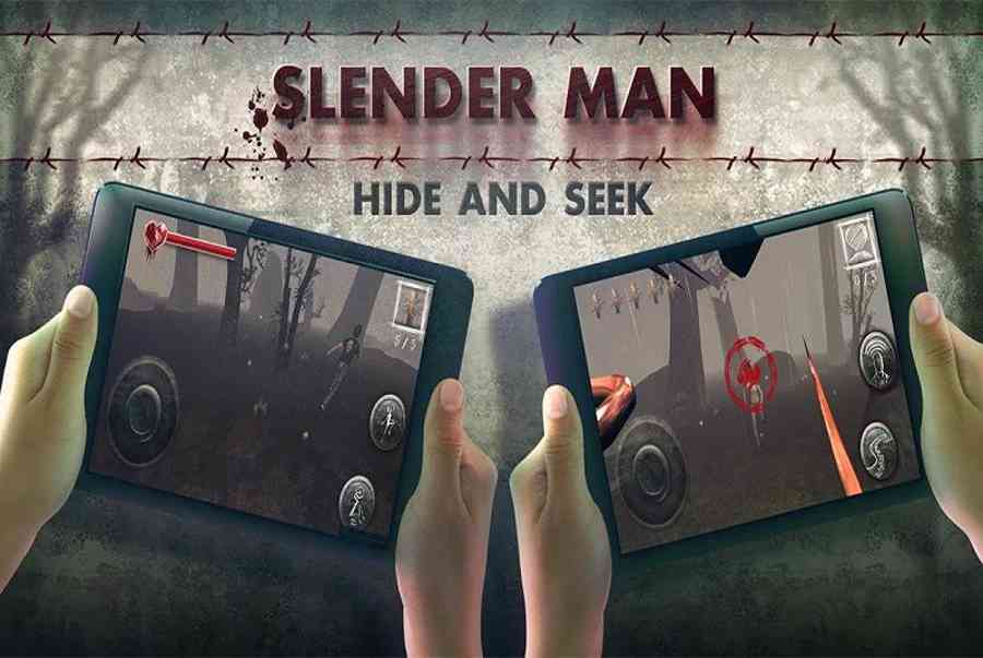 game kinh di choi cung ban be tren dien thoai Slenderman Hide Seek